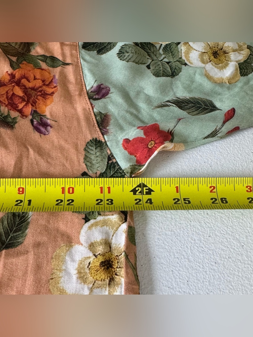 Farm Rio Floral Kimono Top Size XL Tie-back Kimono Sleeves - Picture 12 of 16